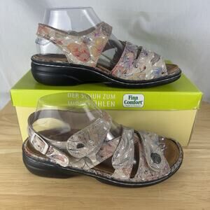 Finn Comfort Gomera Women's Sandals – Irpino Multi Leather, Soft Footbed, EU 38